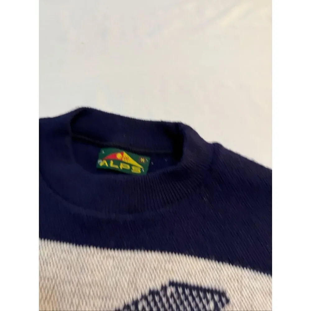 Alps Navy Blue Vintage Nordic Sweater Size Medium